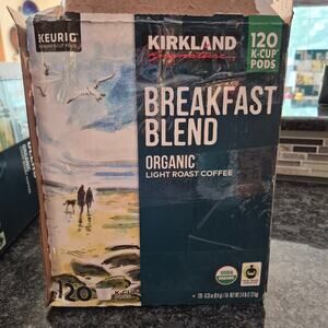 Kirkland Signature Keurig Organic coffee Summit Breakfast blend K-Cup Pods 120